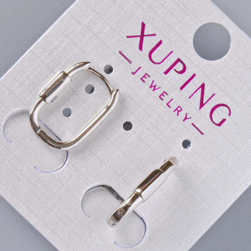 Серьги Xuping, диаметр 16х3 мм, родиевое покрытие