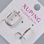 Серьги Xuping, диаметр 16х3 мм, родиевое покрытие