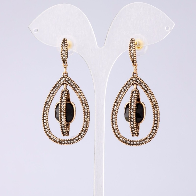 Серьги вечерние длинные, длина 5,5 см