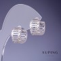 Серьги Xuping 14х9 мм родий