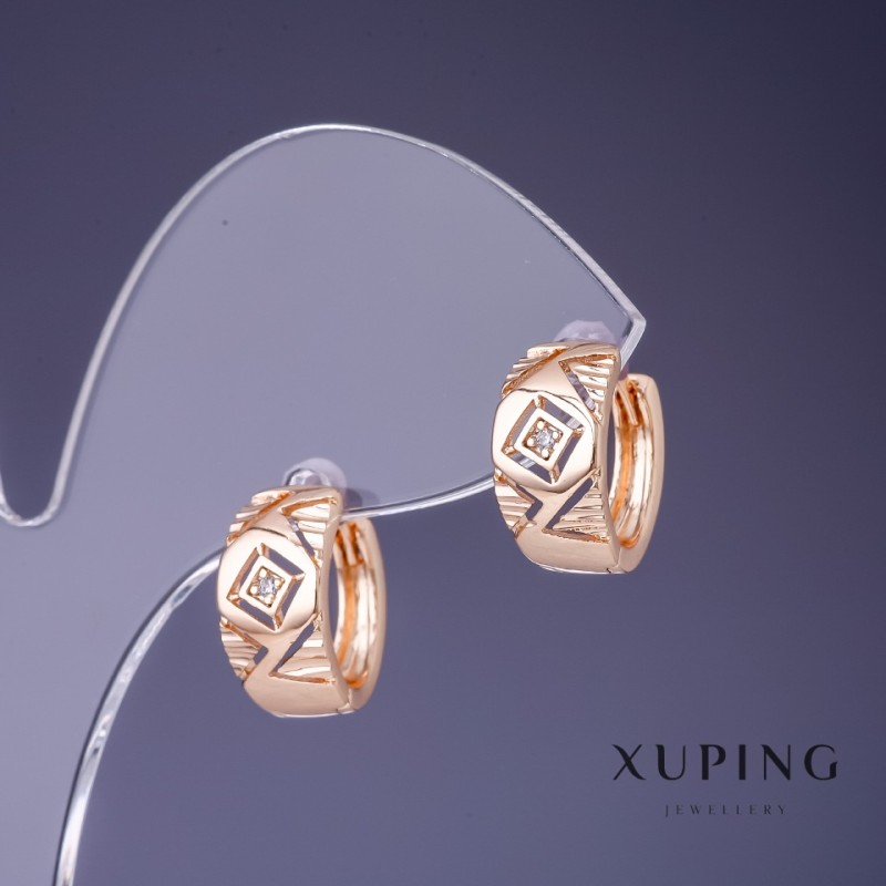Серьги Xuping 15×7 мм «позолота 18К»