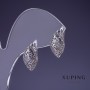 Серьги Xuping 14х9мм родий