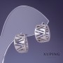 Серьги Xuping 12х10мм родий