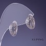Серьги Xuping 13х7мм родий