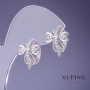 Серьги Xuping 13×16 мм родий