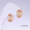 Серьги Xuping, длина 16 мм, толщина 7 мм, позолота 18К