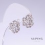Серьги Xuping, длина 15 мм, толщина 14 мм, родий