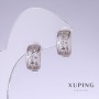 Серьги Xuping, длина 15 мм, толщина 8 мм, родий