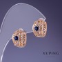 Серьги Xuping 15х9 мм с позолотой 18К