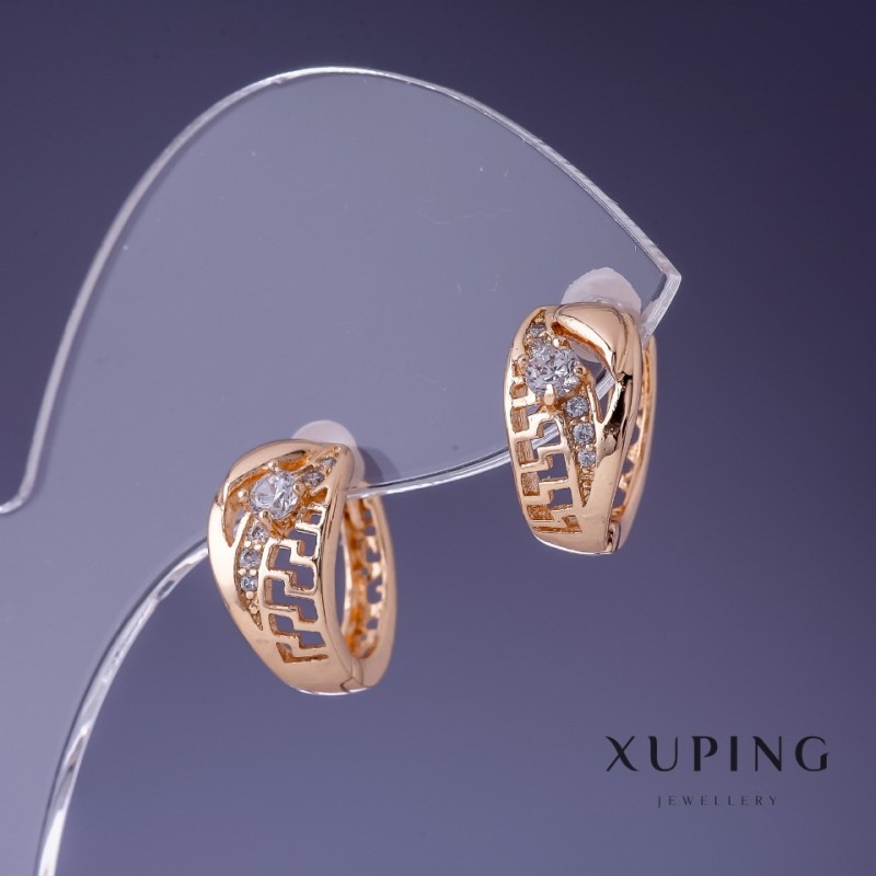 Серьги Xuping 8×14 мм «позолота 18К»