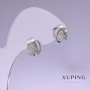 Серьги Xuping 9х10 мм родий
