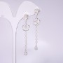 Длинные серьги, серия 925 Цветочки, толщина 11 мм, длина 60 мм
