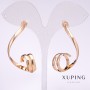 Серьги Xuping Завитки 45×8 мм позолота