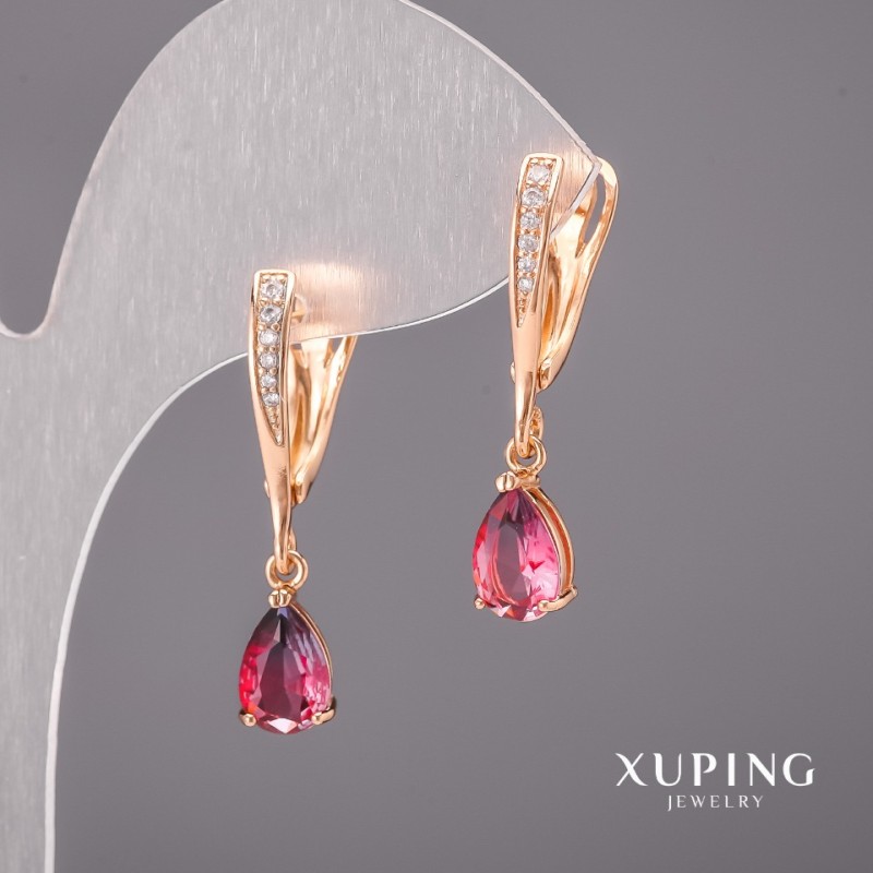 Серьги Xuping хамелеоны 6х30 мм Позолота 18К