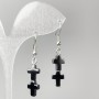 Серьги из гематита «Гематитовый крестик»