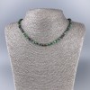 Ожерелье из цоизита, натуральный камень, огранённый кубик, диаметр 4х4 мм+-, длина 50 см+